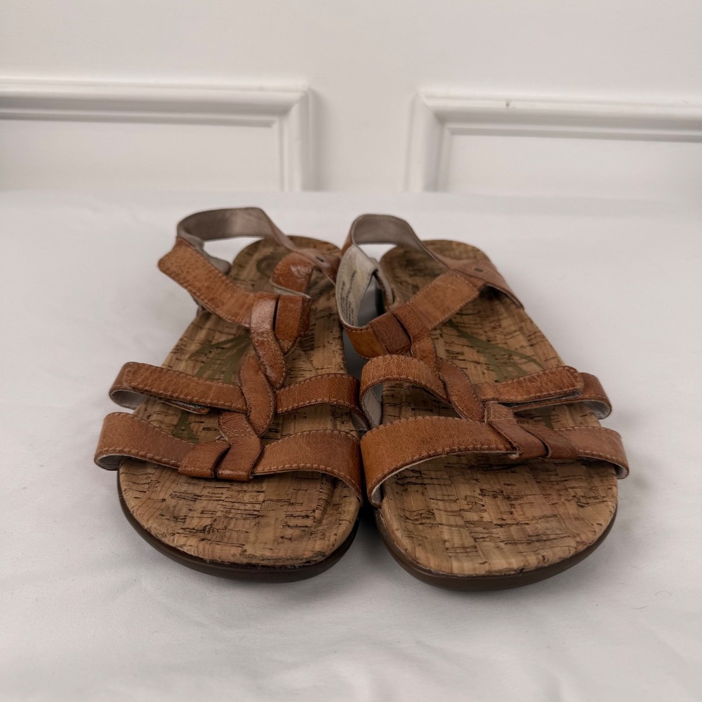 Abeo Bea-Braid Tan Leather Comfort Sandals B.I.O.system BW0171 Womens 9N